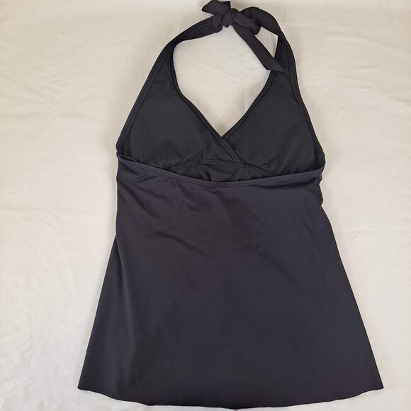 Apt 9 Size Small Black Halter Tankini Top Decorative Cutout Details at Hem NWT - Picture 9 of 14
